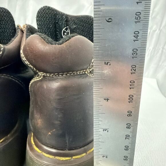 Dr Martens Boots Womens Size 9 Vintage Brown Leather Chunky Sole Distressed - Picture 6 of 14